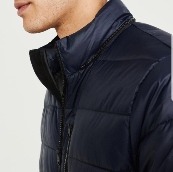 Abercrombie and fitch packable puffer coat, blue - Picture 7 of 8